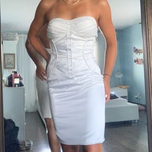 Arden B Strapless White Dress